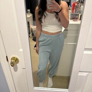 Garage Pastel Blue Elastic Waist Jogger Pants
